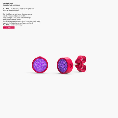 Circle Studs Earrings in Ultraviolet