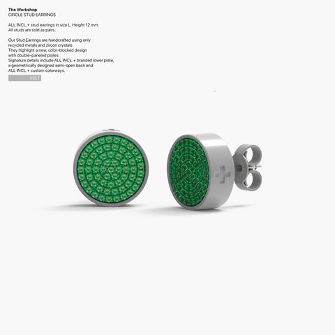 Circle Studs Earrings in Volt
