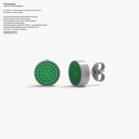 Circle Studs Earrings in Volt