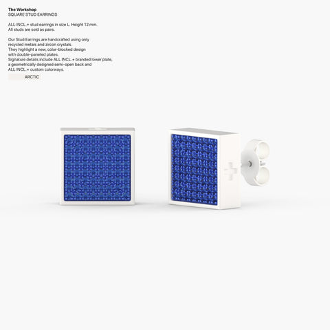 Square Studs Earrings in Arctic