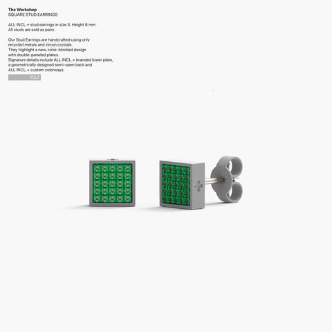 Square Studs Earrings in Volt