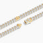 8 mm Iced Out Cuban Bracelet in Gold