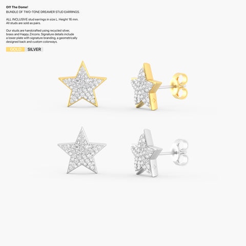 Pack of Dreamer Studs in Gold and Silver