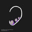 Circle Stud Earrings in Purple Color