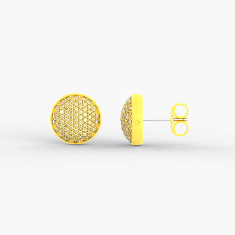 Monochrome Unity Studs in Citrus