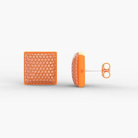 Monochrome Community Studs in Tangerine