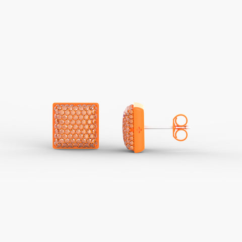 Monochrome Community Studs in Tangerine