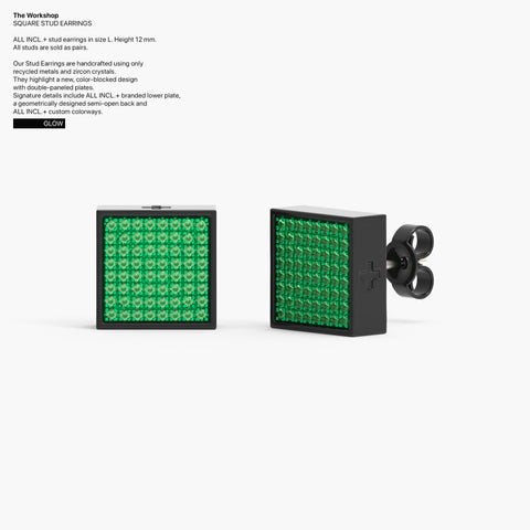 Square Studs Earrings in Glow