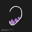  Square Stud Earrings in Purple Color
