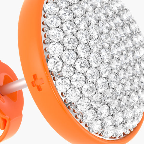 Two-Tone Unity Studs in Tangerine