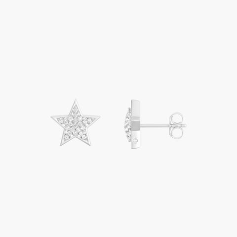 Two-Tone Dreamer Studs in Silver