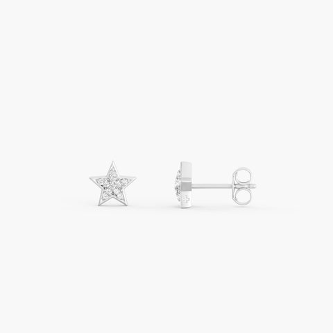 Two-Tone Dreamer Studs in Silver