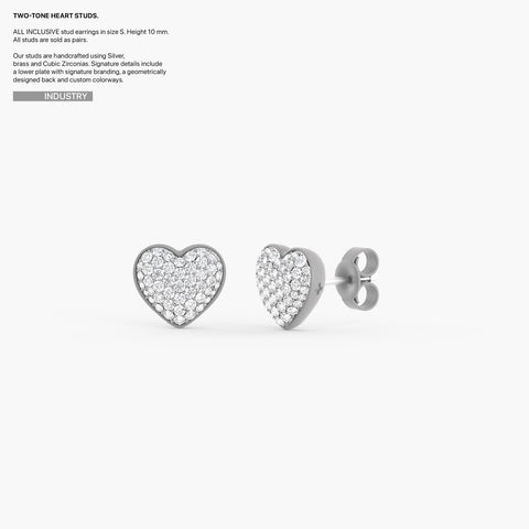 Two-Tone Heart Studs in Industry