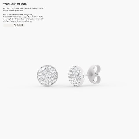 Two-Tone Sphere Studs in Summit