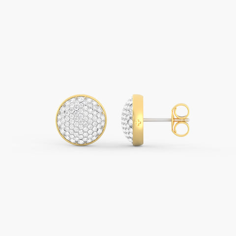 Two-Tone Unity Studs in Gold