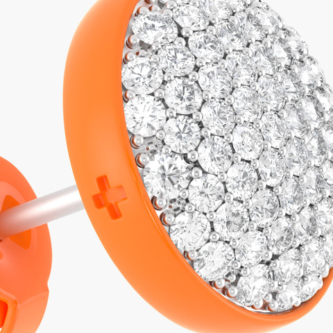 Two-Tone Unity Studs in Tangerine