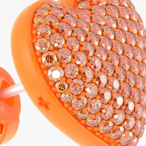 Monochrome Lover Studs in Tangerine